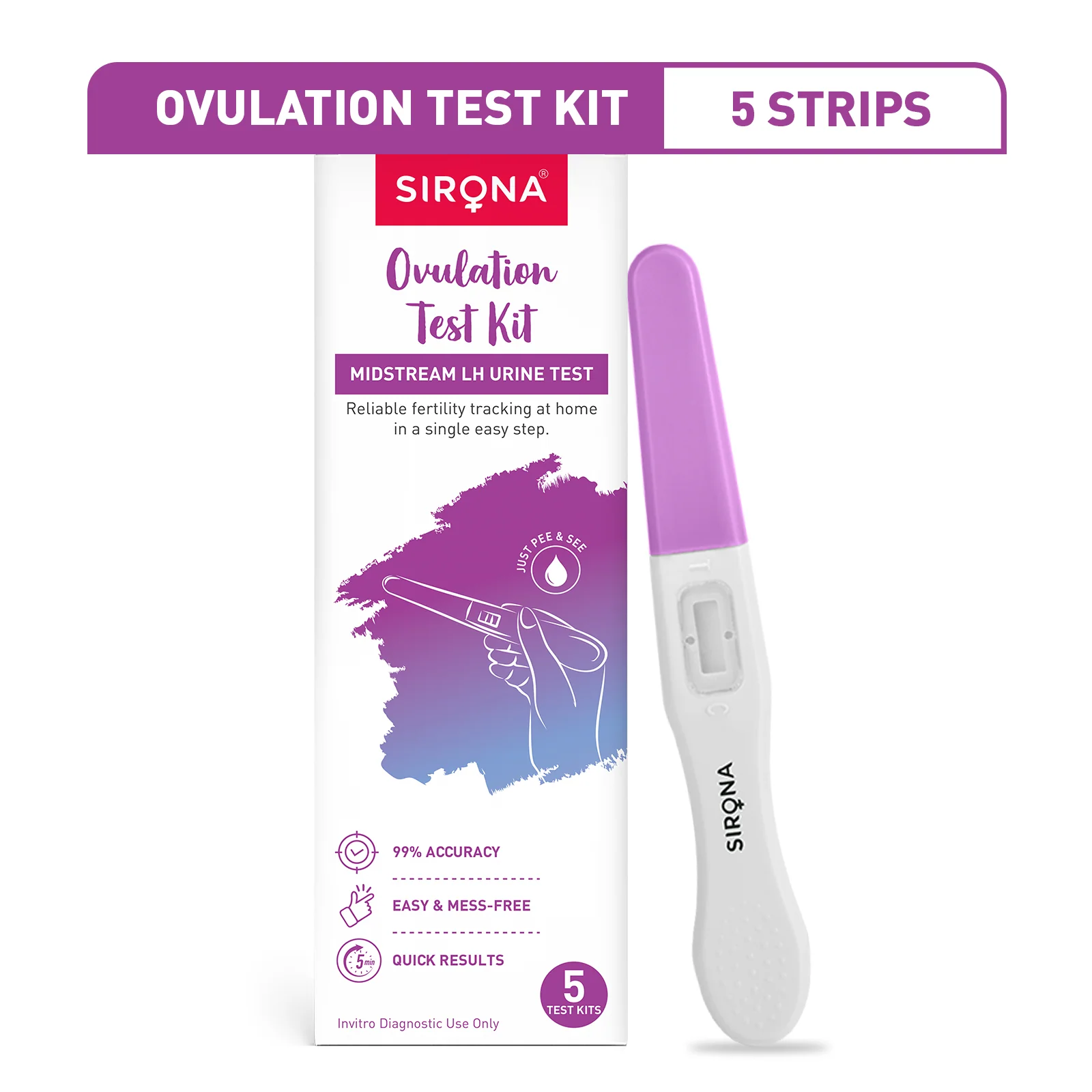 OvuRx Ovulation Test Kit (1 Pack of 5 Strips) - Image 9
