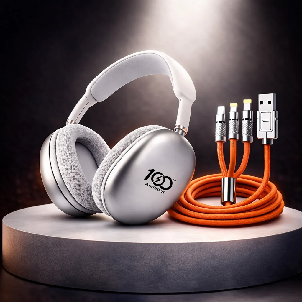 P9 Wireless Headphone & 3-in-1 Cable Combo - Image 23