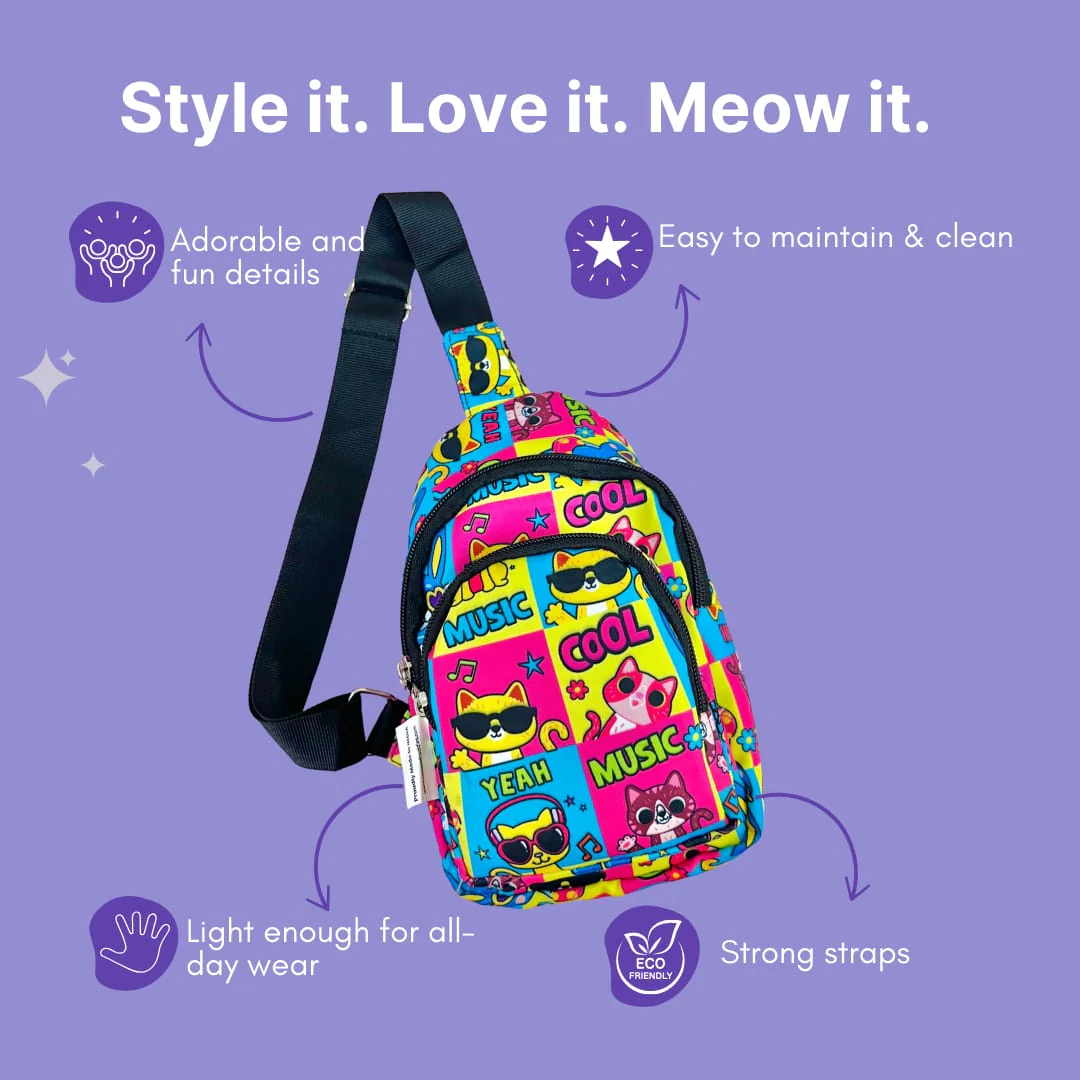 PACK OF 10 | The Cat Print Crossbody Bag for Kids -229 per pc- (Prepaid Only) - Image 4