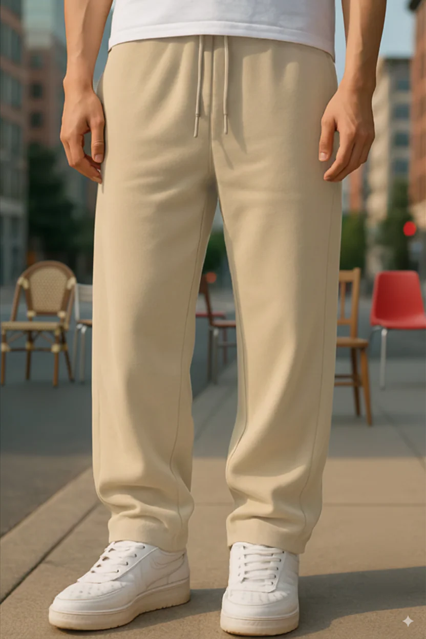 Pack Of 2 Joggers : Black and Beige - Image 2