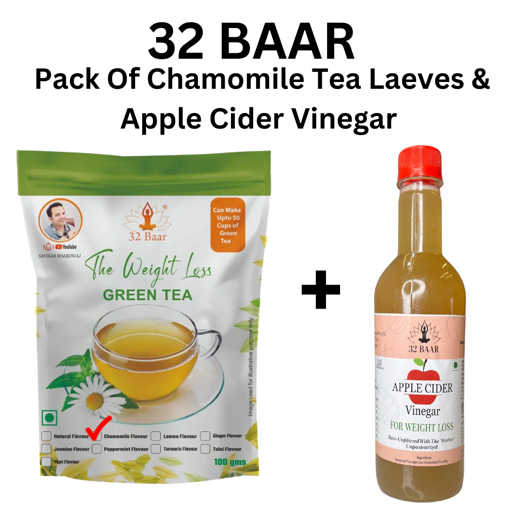 Pack Of Apple Cider Vinegar & Chamomile Green Tea Leaves - Image 4