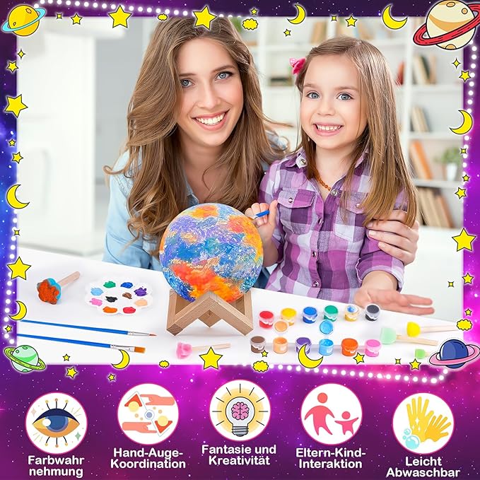 Paint Your Own Moon Lamp Kit for Art Craft - Image 2