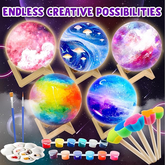 Paint Your Own Moon Lamp Kit for Art Craft - Image 6