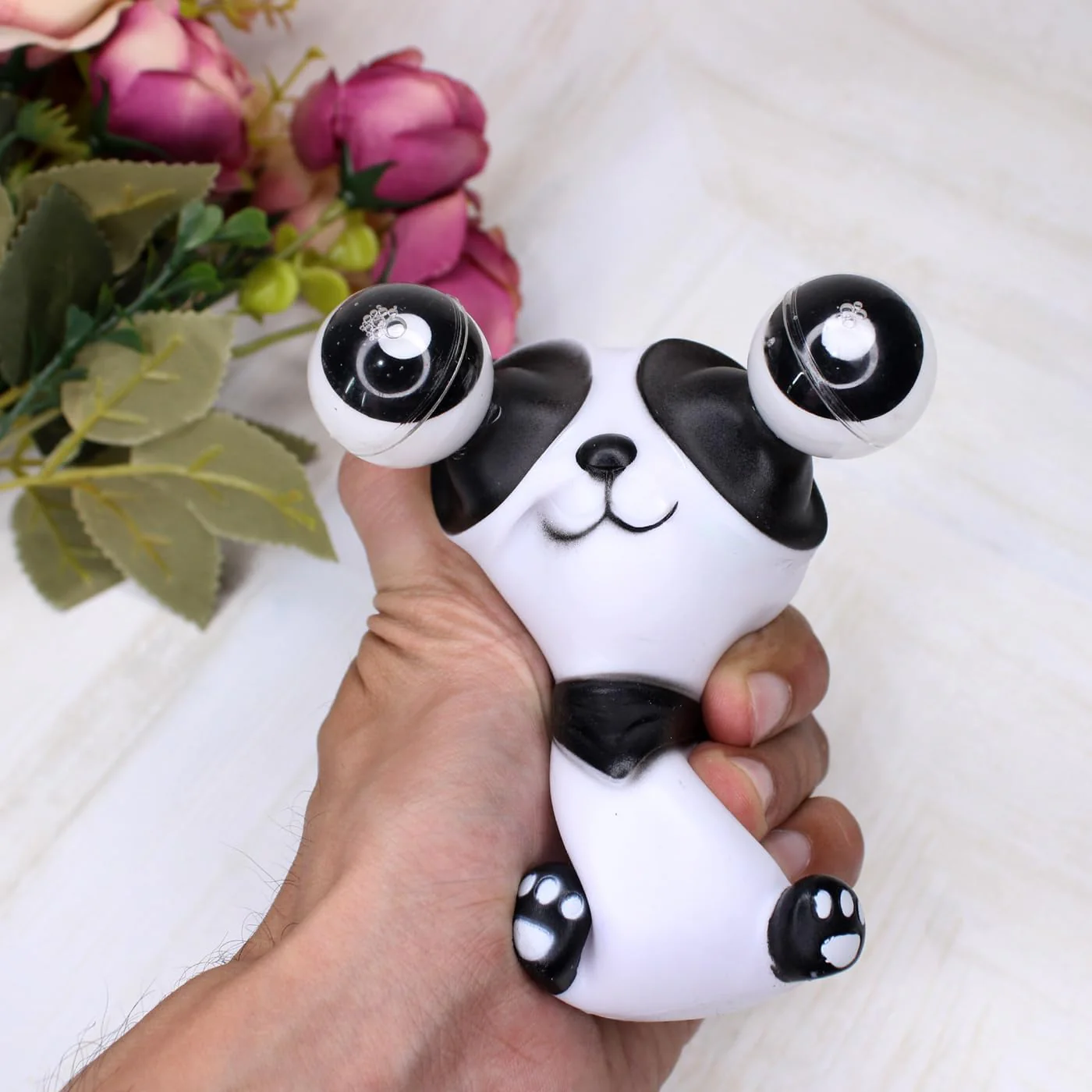 PandaPop: Squishy Eye-Popping Panda Squeeze Stress Relief Fidget Toy for Work Desk & Gifting - Image 6