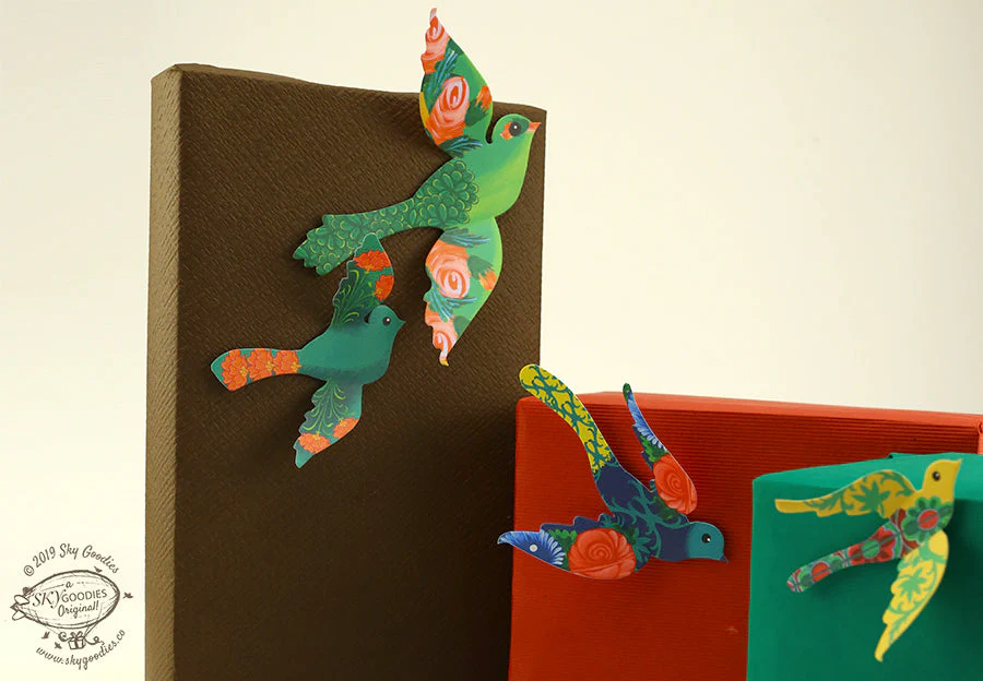 Paper Birds for Wall Decoration: Set of 24 - Image 3