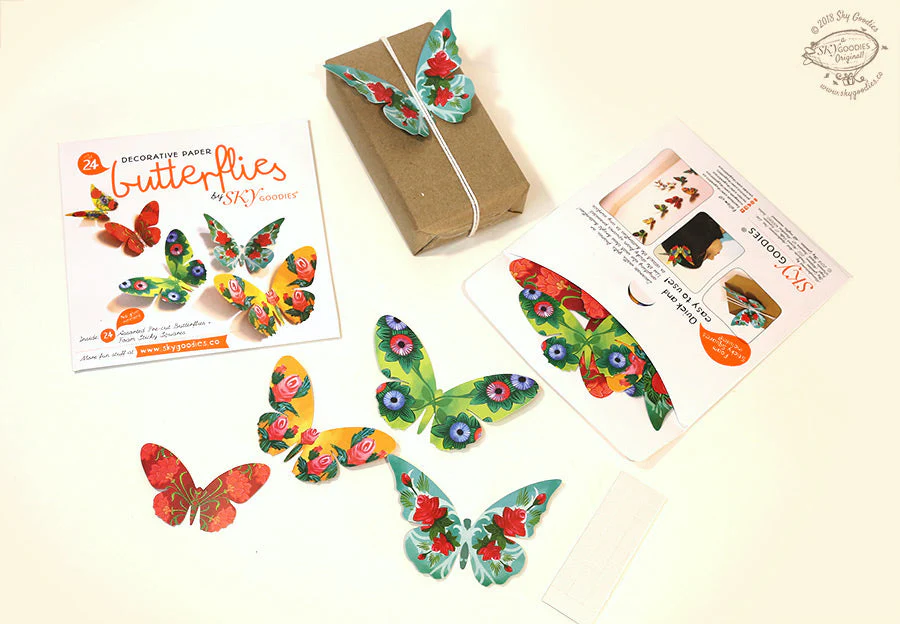Paper Butterflies for Wall Decoration: Set of 24 - Image 5
