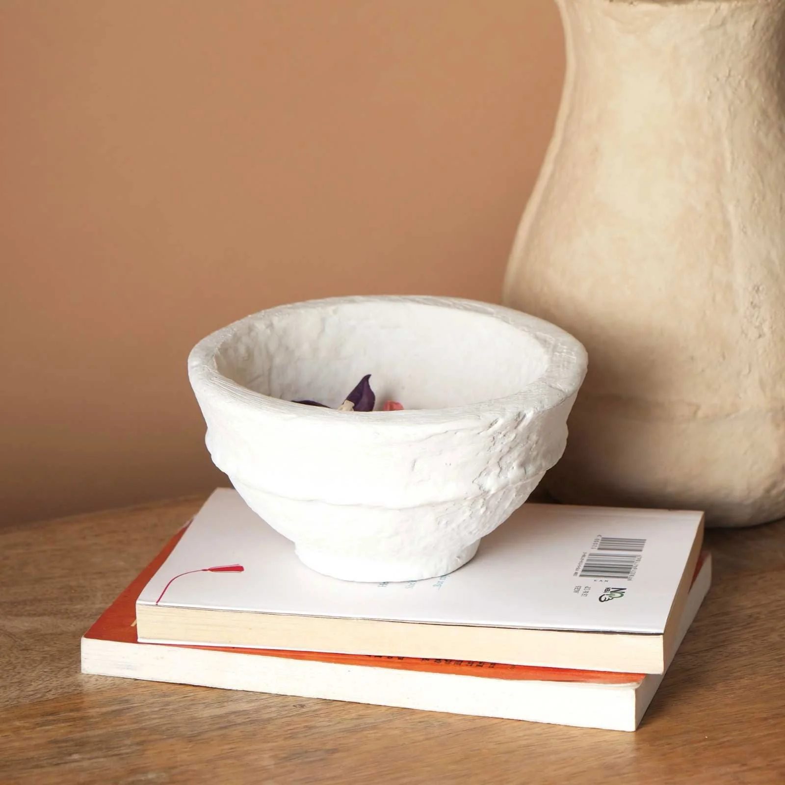 Paper Mache Bowl - White - Image 2