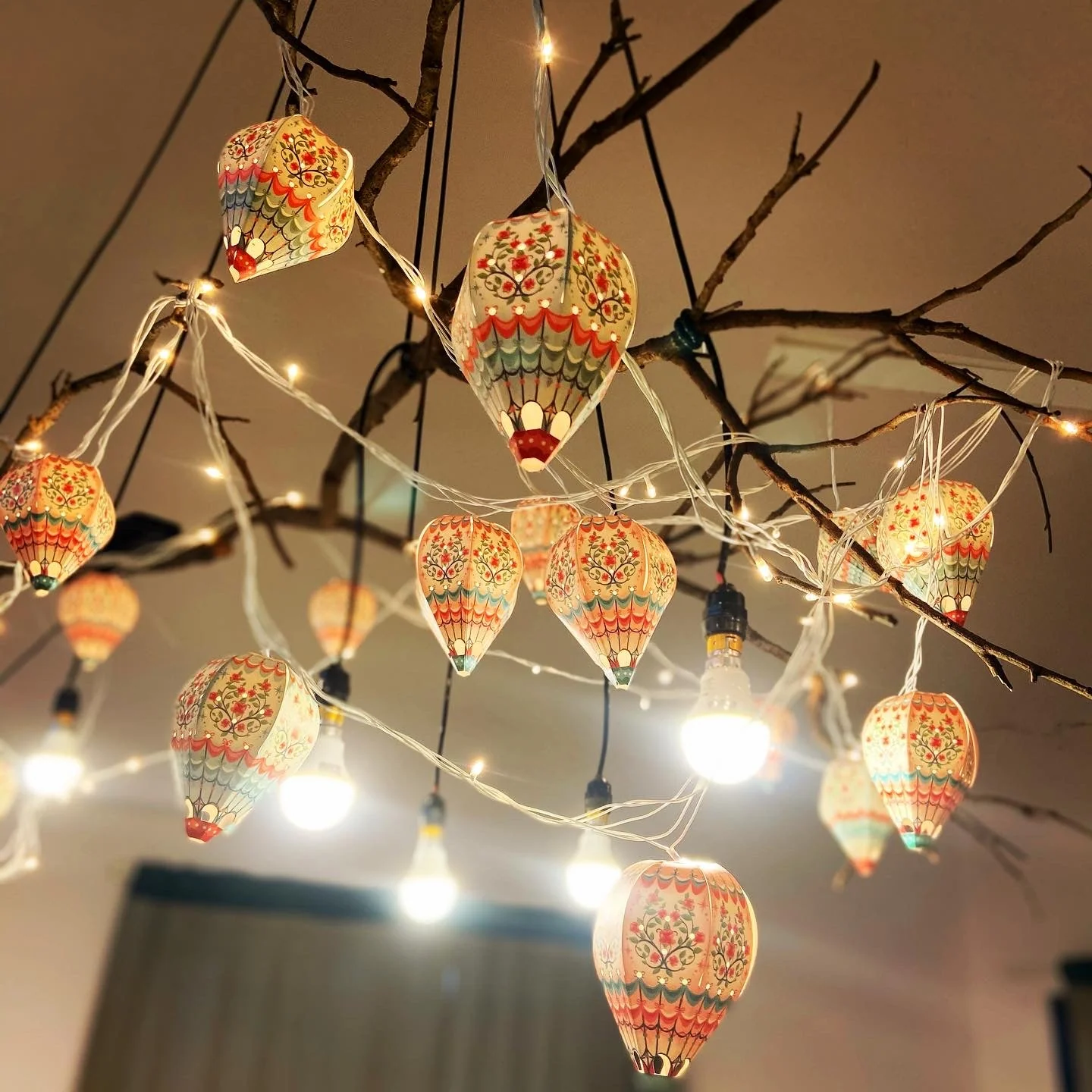 Paper Mini Hot Air Balloon Fairy Lights - Image 13