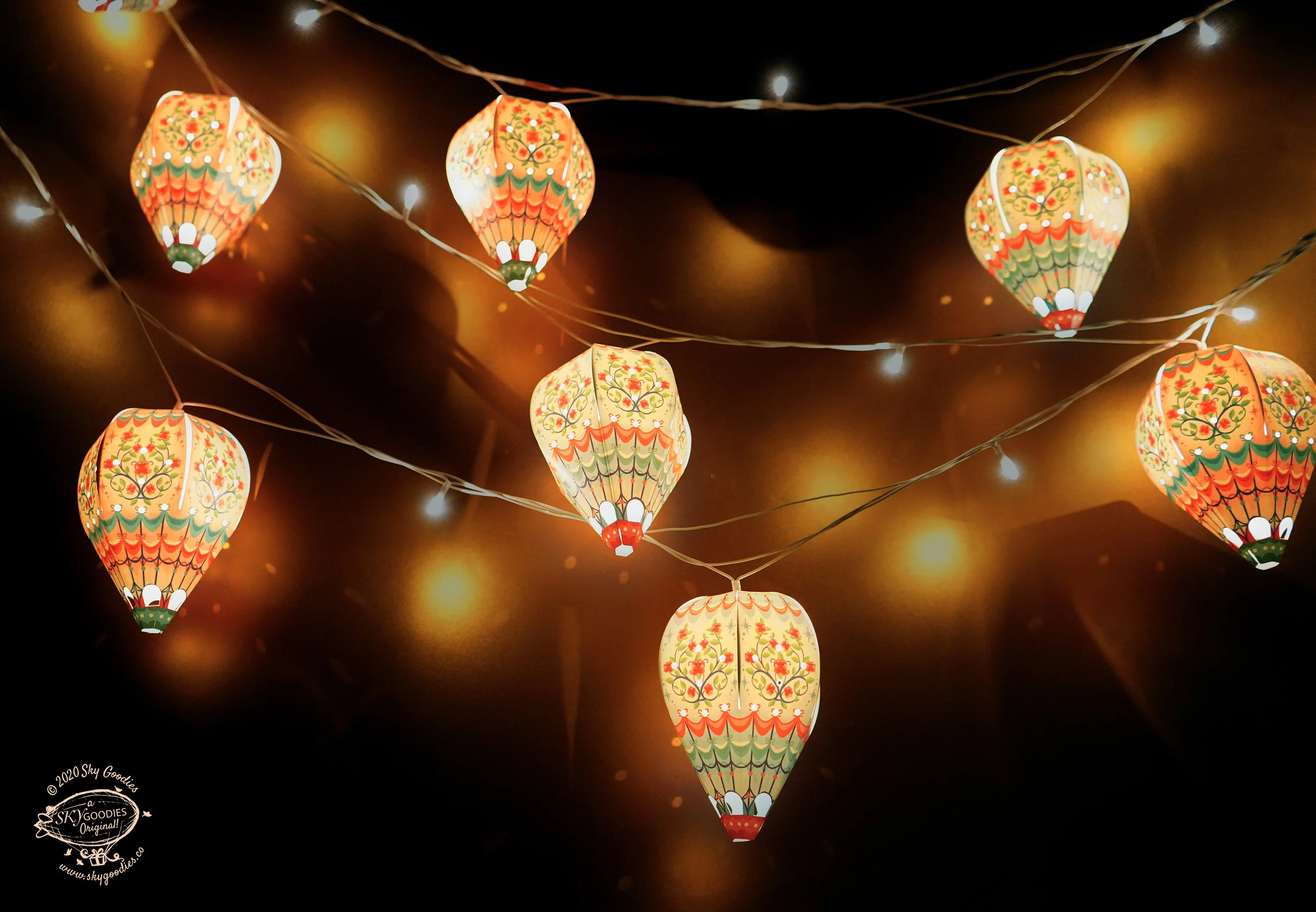 Paper Mini Hot Air Balloon Fairy Lights - Image 16