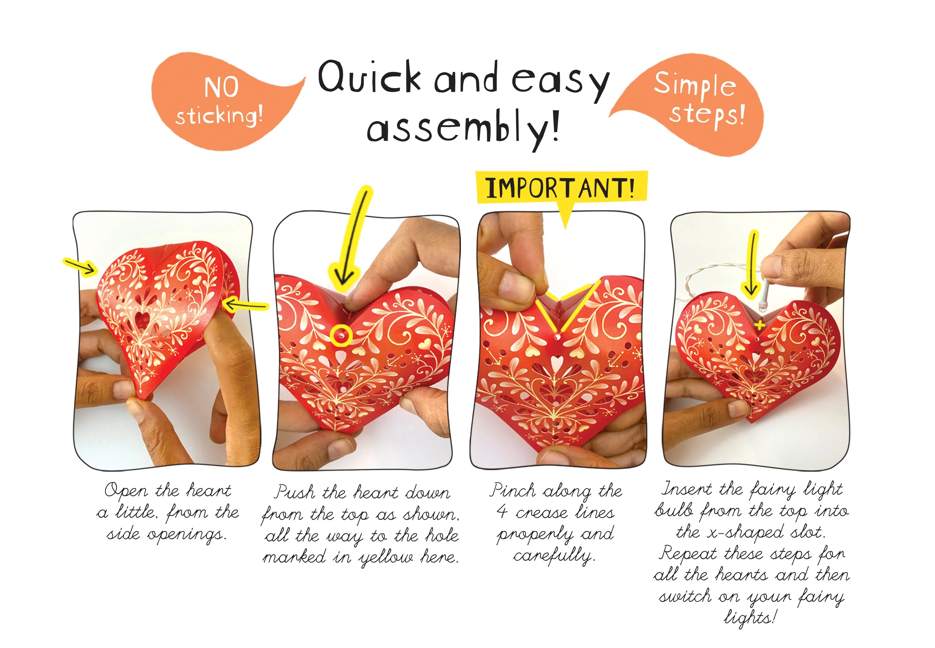 Paper Sweet Hearts Fairy Lights - Image 6