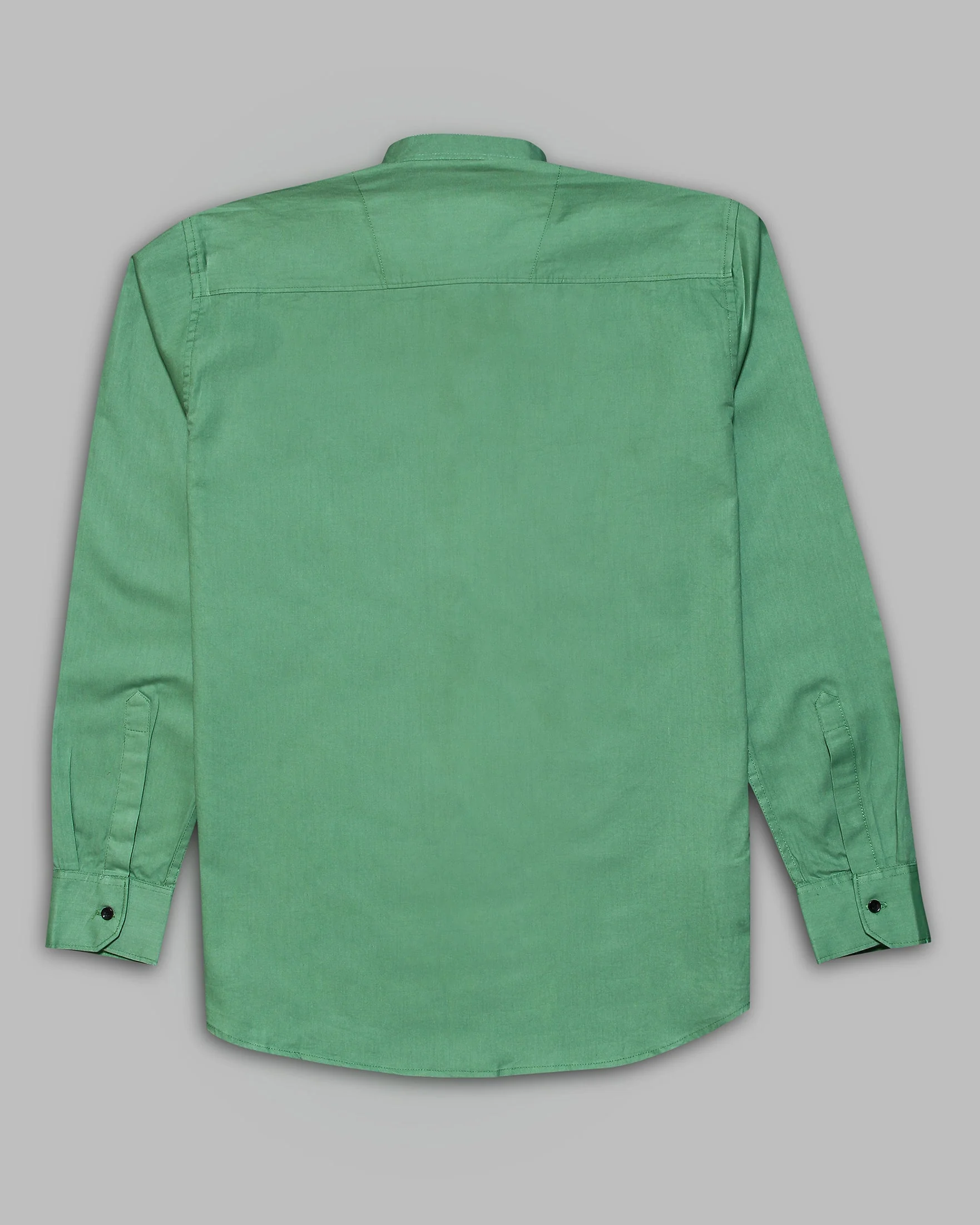 Parrot Green Super Soft Kurta Collar Premium Cotton Shirt - Image 6