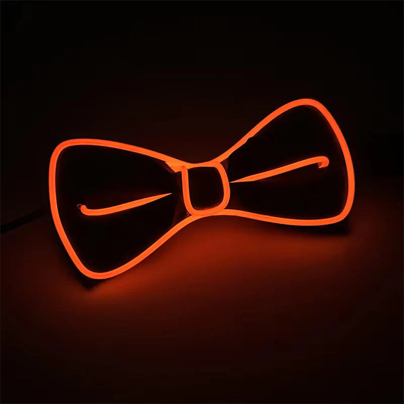 Party Flashing Led Bow Light Up Tie For Adults Birthday EDM Disco Party Wedding Musical Night Events Battery Operated 1pc - Image 6