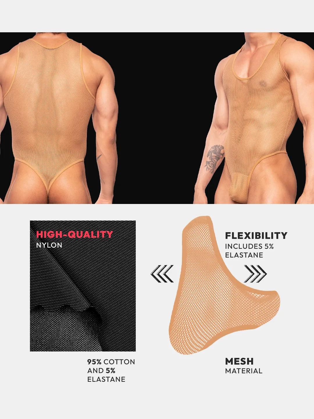Party Mesh Bodysuit /Tan - Image 5