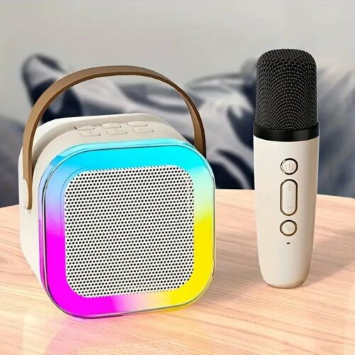 PartyPulse: Karaoke Bluetooth Speaker with Wireless Mic, Dynamic LED Lights & Portable Design for Home, Parties & Travel - Image 2