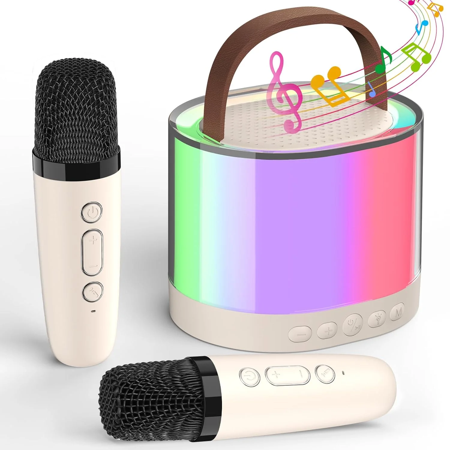 PartyStar: Upgraded Karaoke Bluetooth Speaker with Aura Light Display & Dual Wireless Mics for Music, Parties & Gifting - Image 8