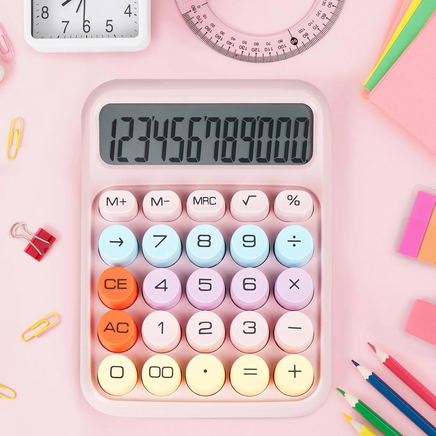 Pastel: Cute & Quirky Aesthetic Calculator with 12-Digit Display, Large Buttons & Pastel Color Design for Office & Students - Image 11
