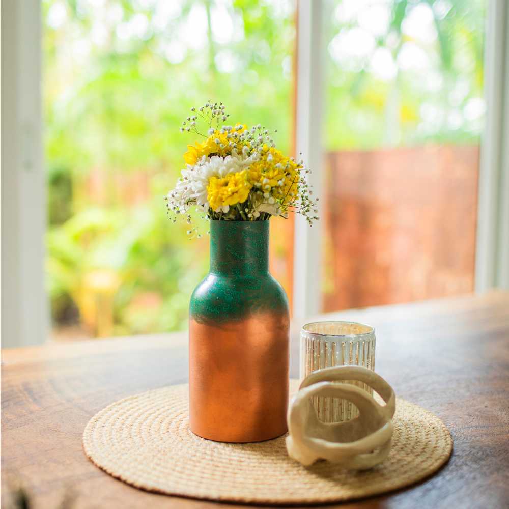 Patina Jar Metal Vase - Image 10
