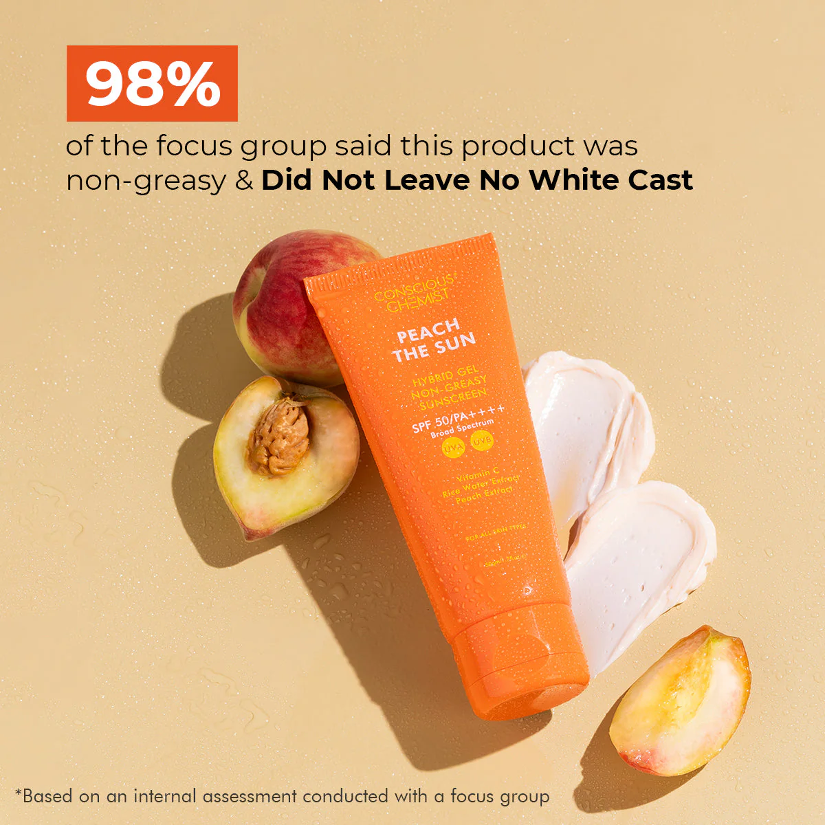 Peach The Sun | SPF 50 PA++++ | 50 gms | Flash Sale - Image 5
