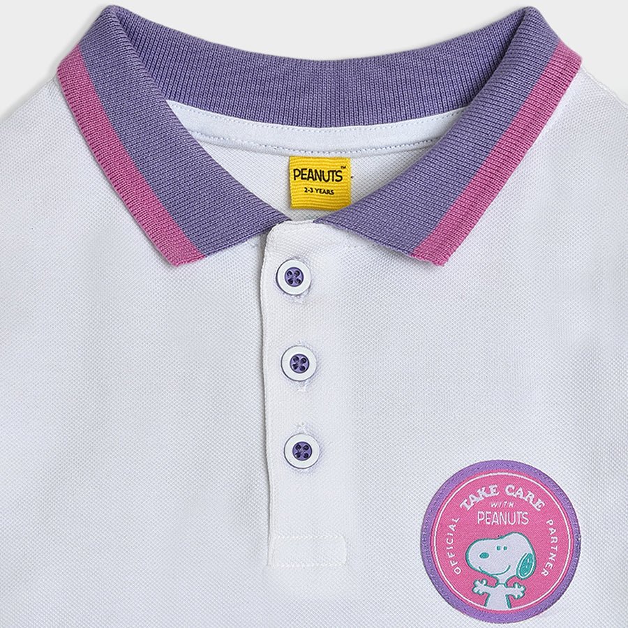 Peantus™ Snoopy Printed Pique Lilac Dress - Image 4