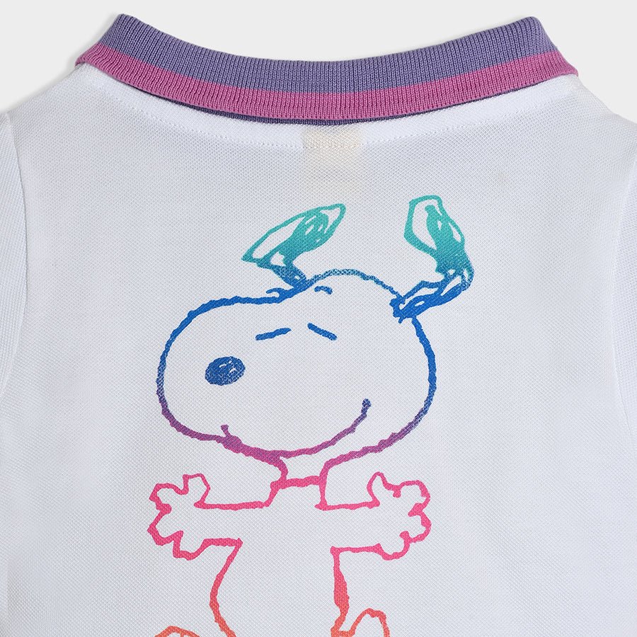 Peantus™ Snoopy Printed Pique Lilac Dress - Image 5