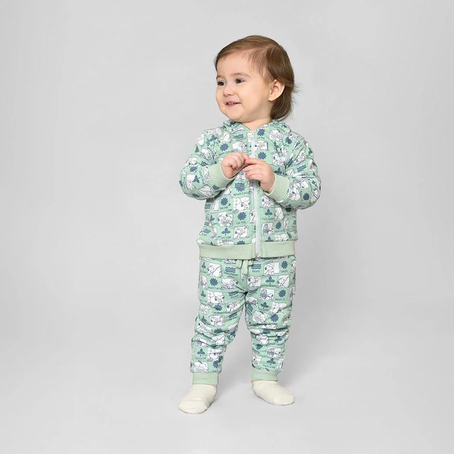 Peanuts™ Fleece Baby Sweatshirt with Pyjama Set for Kids