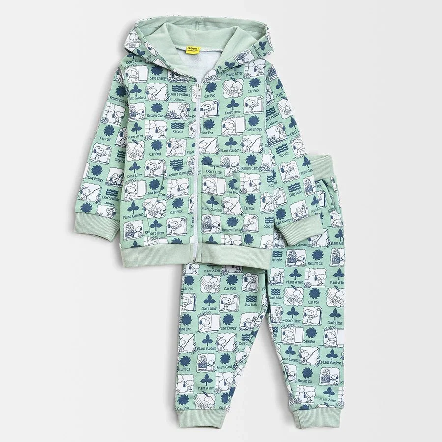 Peanuts™ Fleece Baby Sweatshirt with Pyjama Set for Kids - Image 2