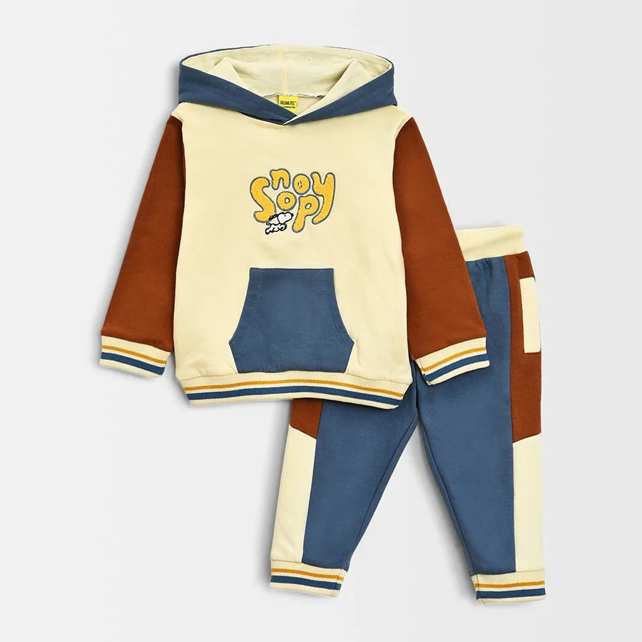 Peanuts™ Fleece Sweatshirt with Baby Pyjama Set for Kids - Image 2