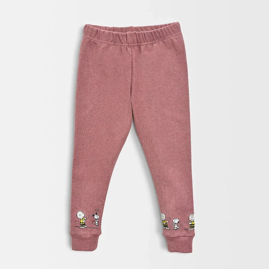Peanuts™ Peach Baby Girls T-shirt with Pajama Thermal Set (Unisex) - Image 6