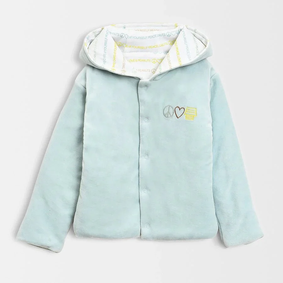 Peanuts™ Printed White Reversible Baby Hooded Jacket - Image 6