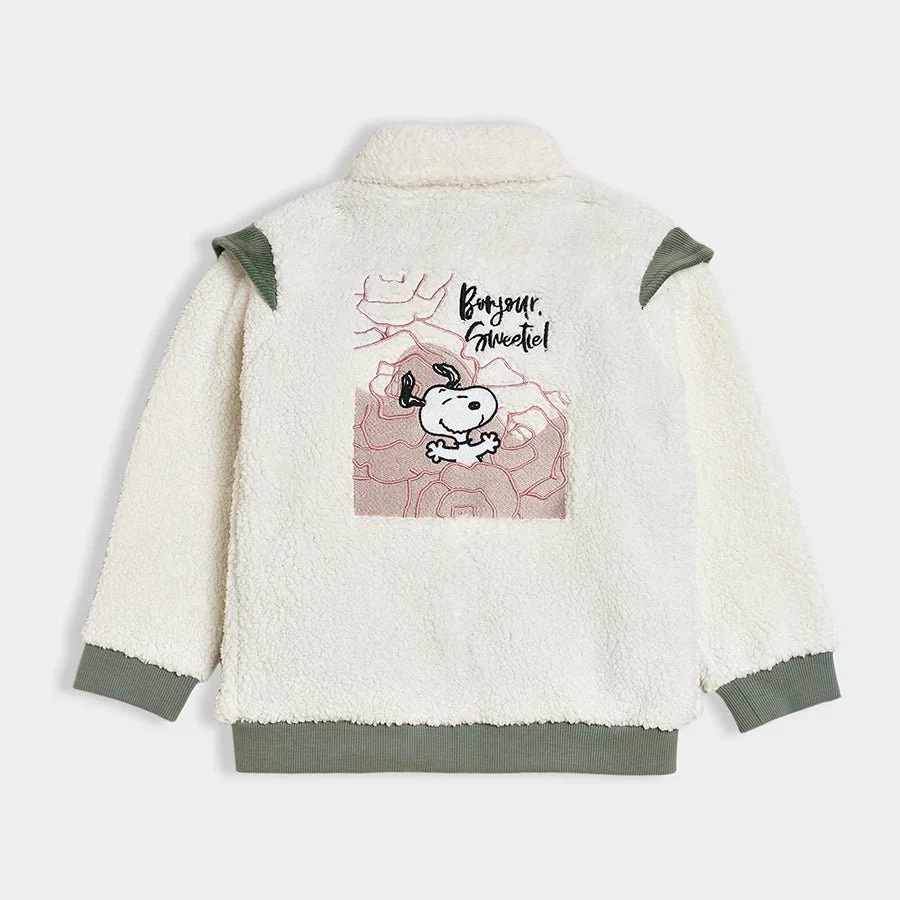 Peanuts Snoopy Embroidered Pattern Bonjour Coat - Image 3