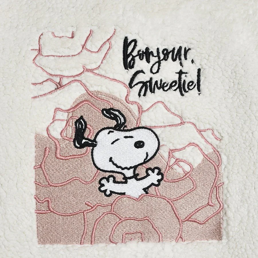 Peanuts Snoopy Embroidered Pattern Bonjour Coat - Image 5