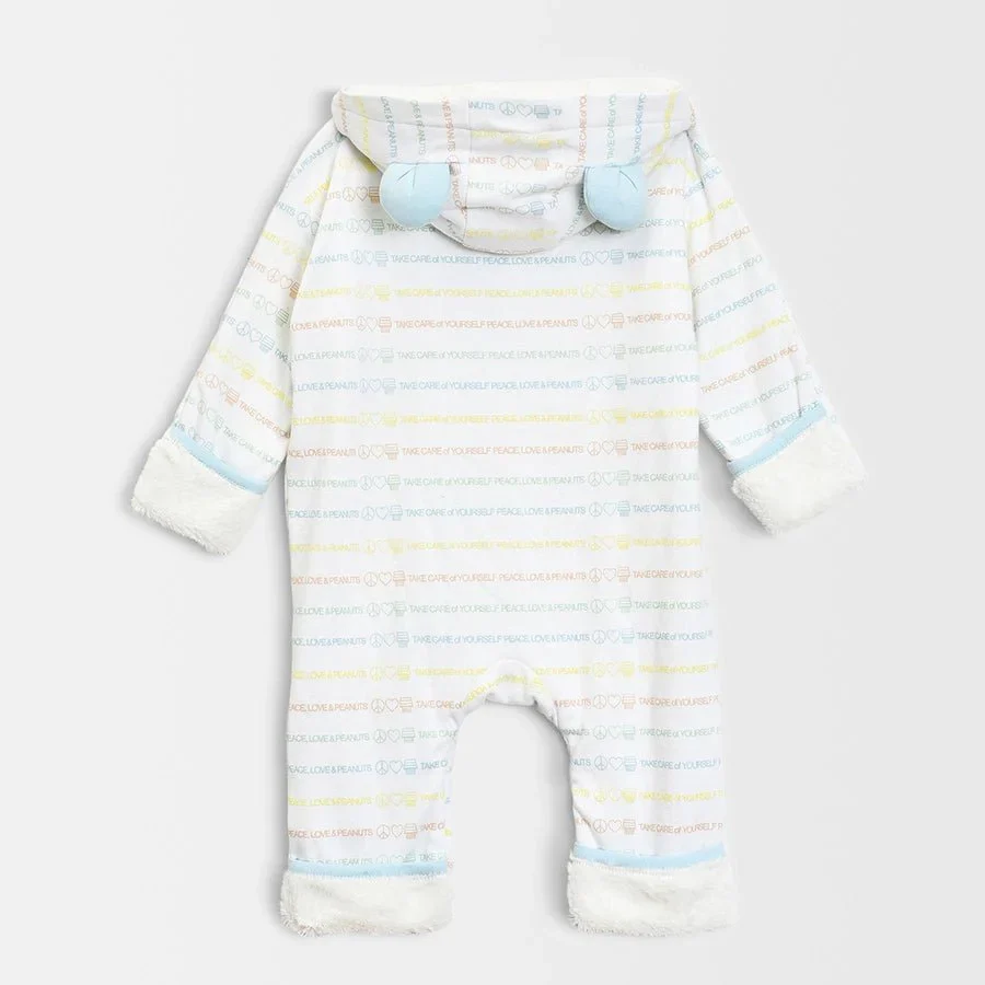 Peanuts™ White Printed Baby Jumpsuit Winter - Image 5