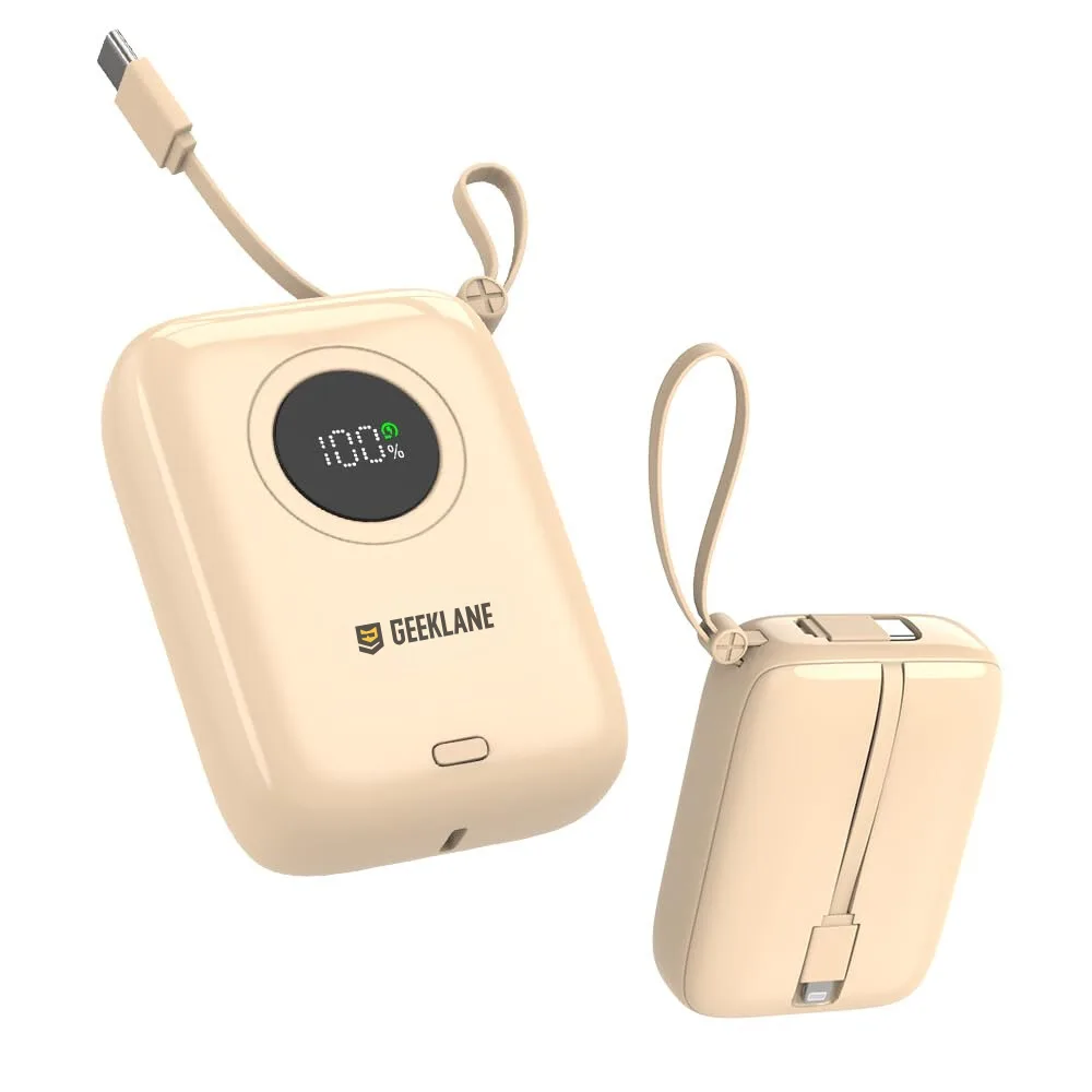 Pebble: 10,000mAh Palm-Sized Power Bank with Built-In Cables, 23W Fast Charging & PD for iPhone & Android - Image 8