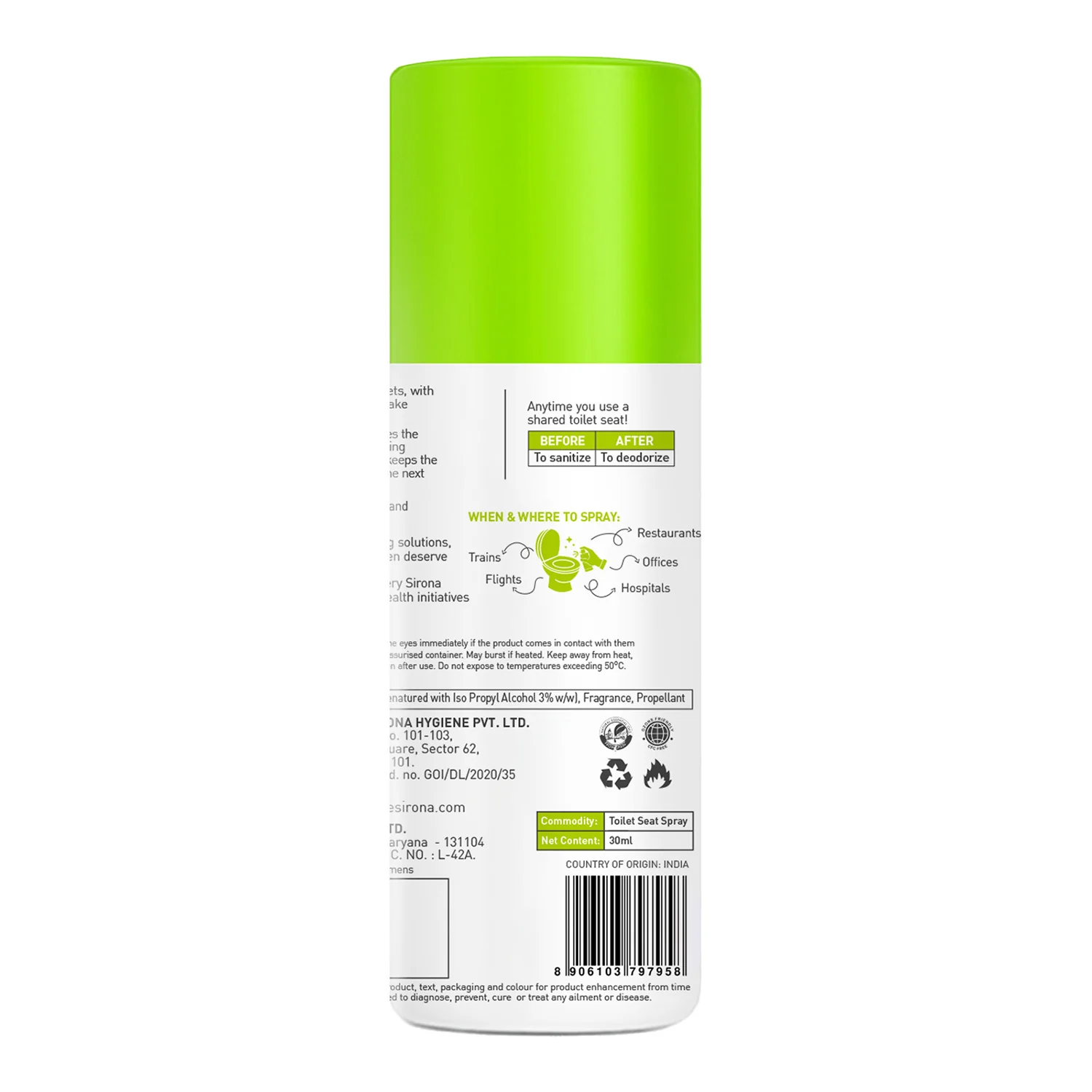 PeeBuddy Toilet Seat Sanitizer (Pack of 3) - 30 ml - Image 8