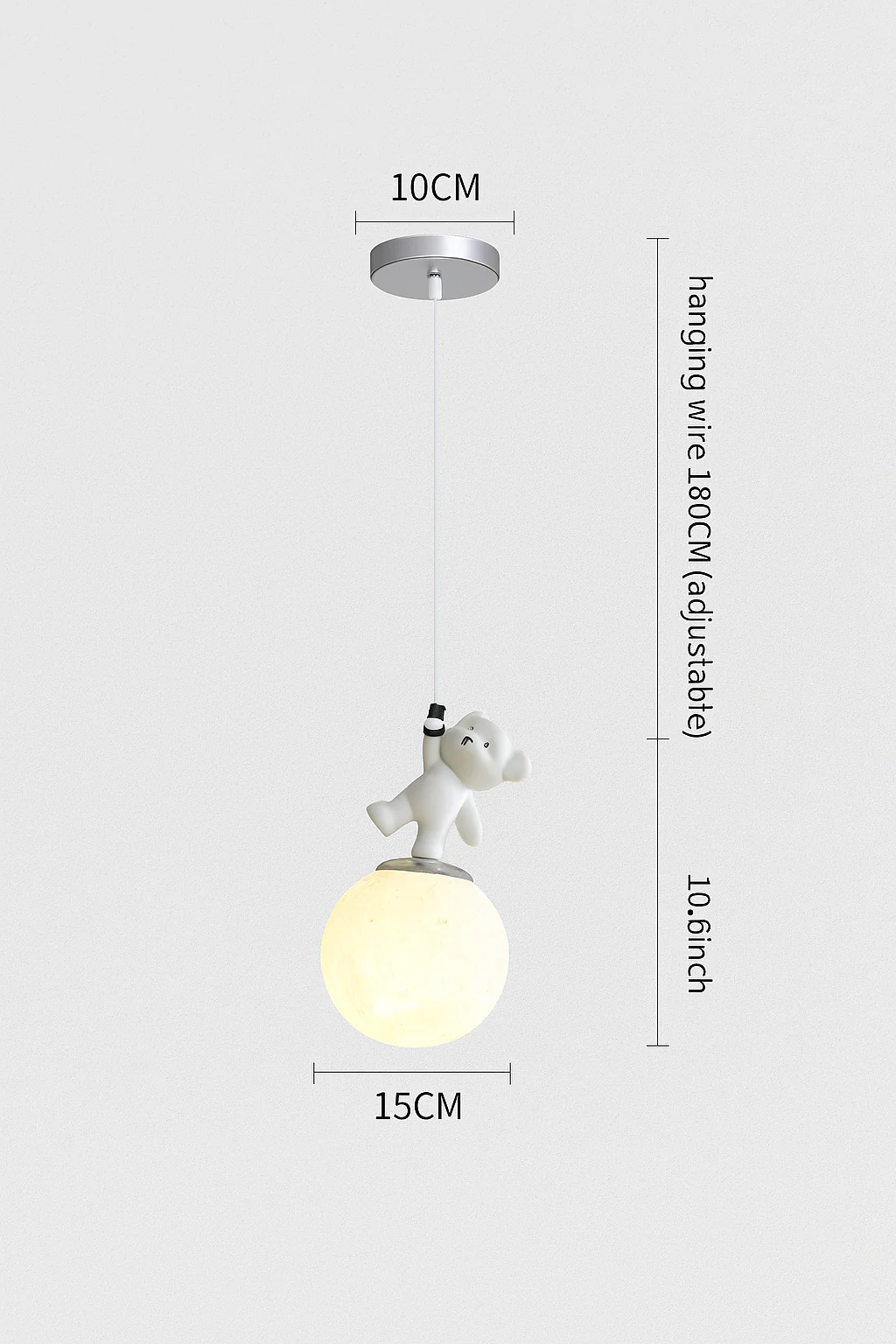 Pendant Kids Room Light with Glowing Light Cartoon Wall Light, - Image 4