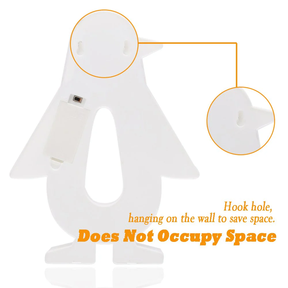 Pengo: Cute Penguin Design Marquee LED Night Light with Battery-Powered Decorative Lamp for Kids’ Room, Bedroom Wall or Table Décor - Image 4