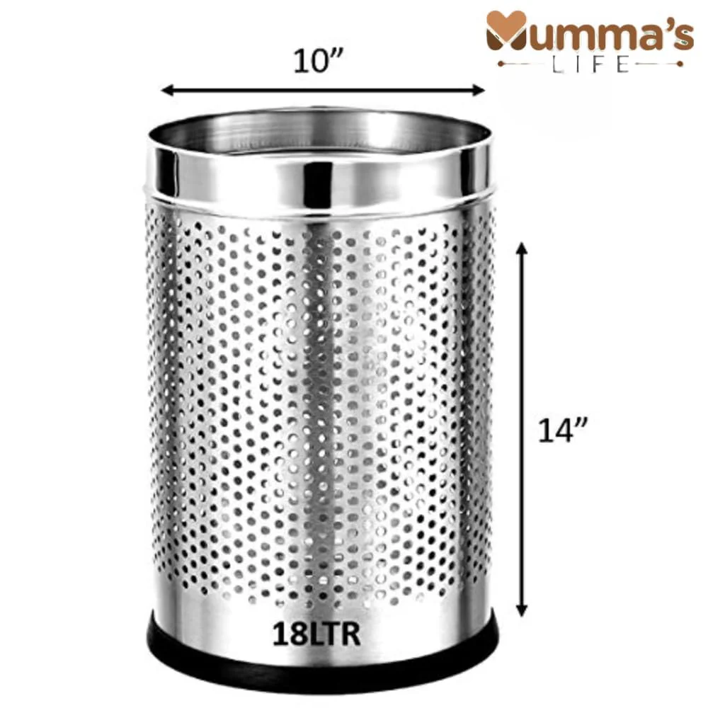 Perforated Stainless Steel Dustbin - Image 2