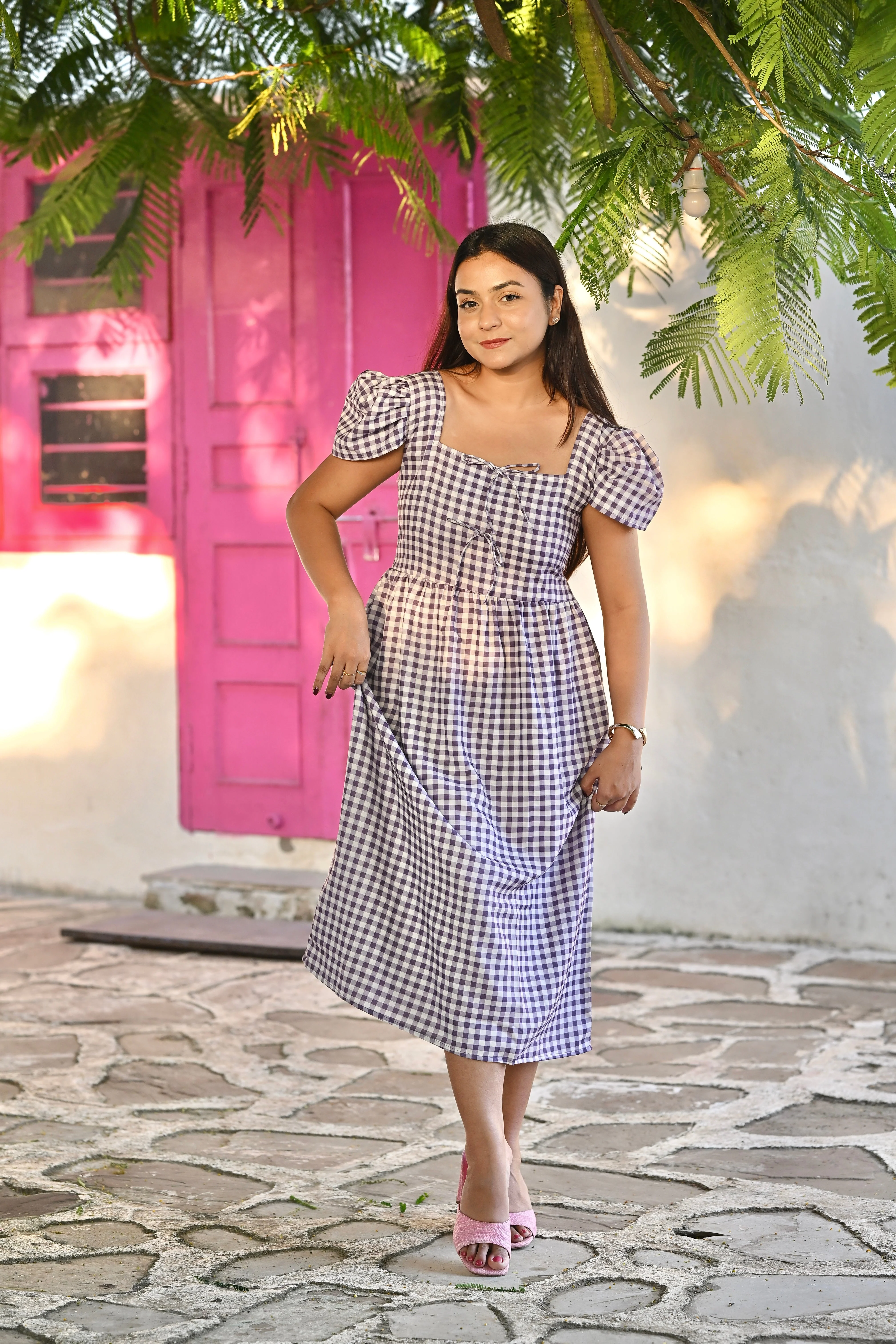 Pernia Ghingham Dress - Image 2
