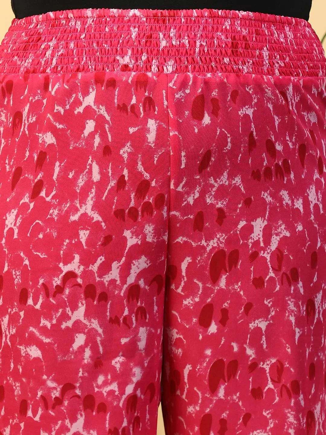 Petal Pink Flared Elasticated Waist Plus Size Women Beachwear Pant - Image 6