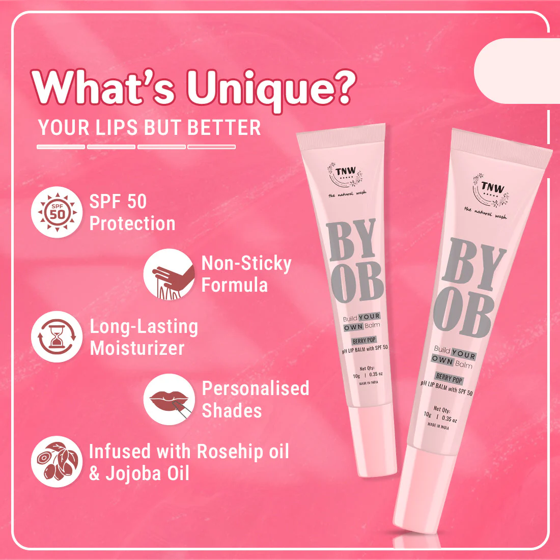 pH Lip Balm with SPF 50 for Plump & Hydrated Lips @ 1 (Exclusive) - Image 3