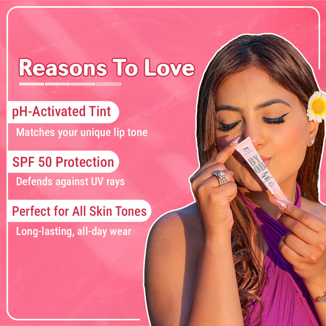 pH Lip Balm with SPF 50 for Plump & Hydrated Lips @ 1 (Exclusive) - Image 4