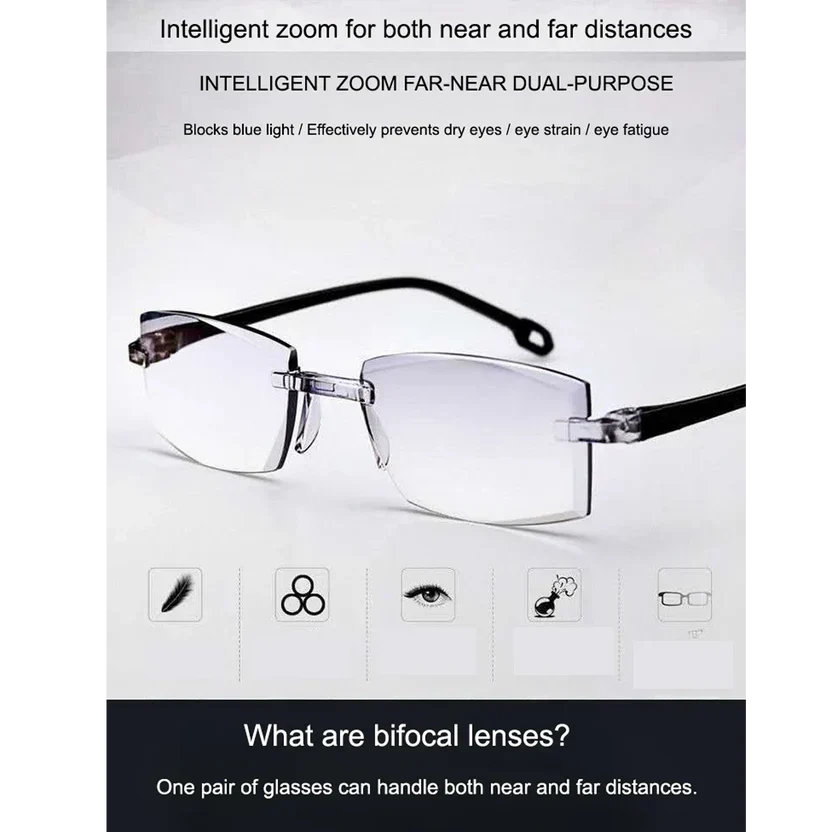 Photochromic Bifocal Intelligent Zoom Adaptive Reading Glasses (2PBF01) - Image 6