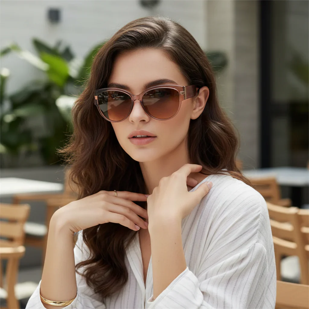 Pink Cat eye Full Rim Sunglasses For Women