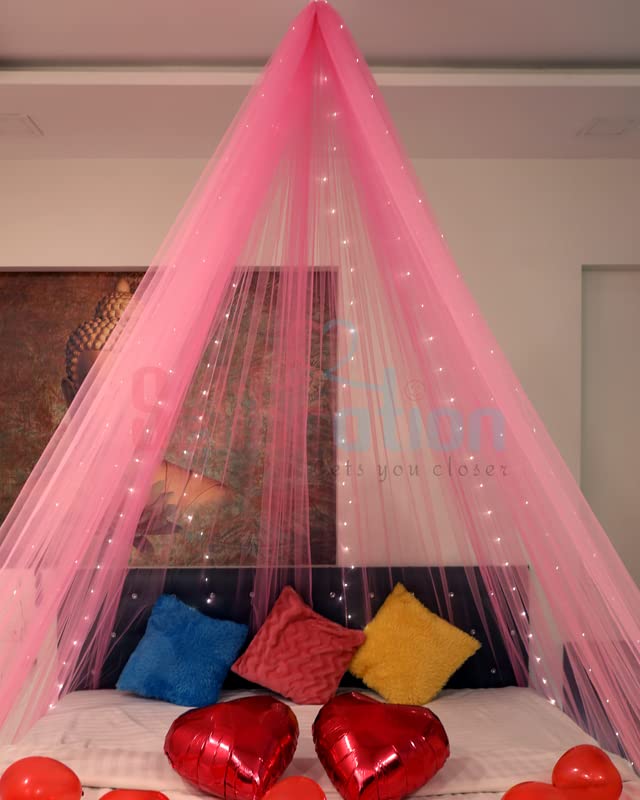 Pink Decoration Net Cabana Tent (With 10M Led Light) - Image 3