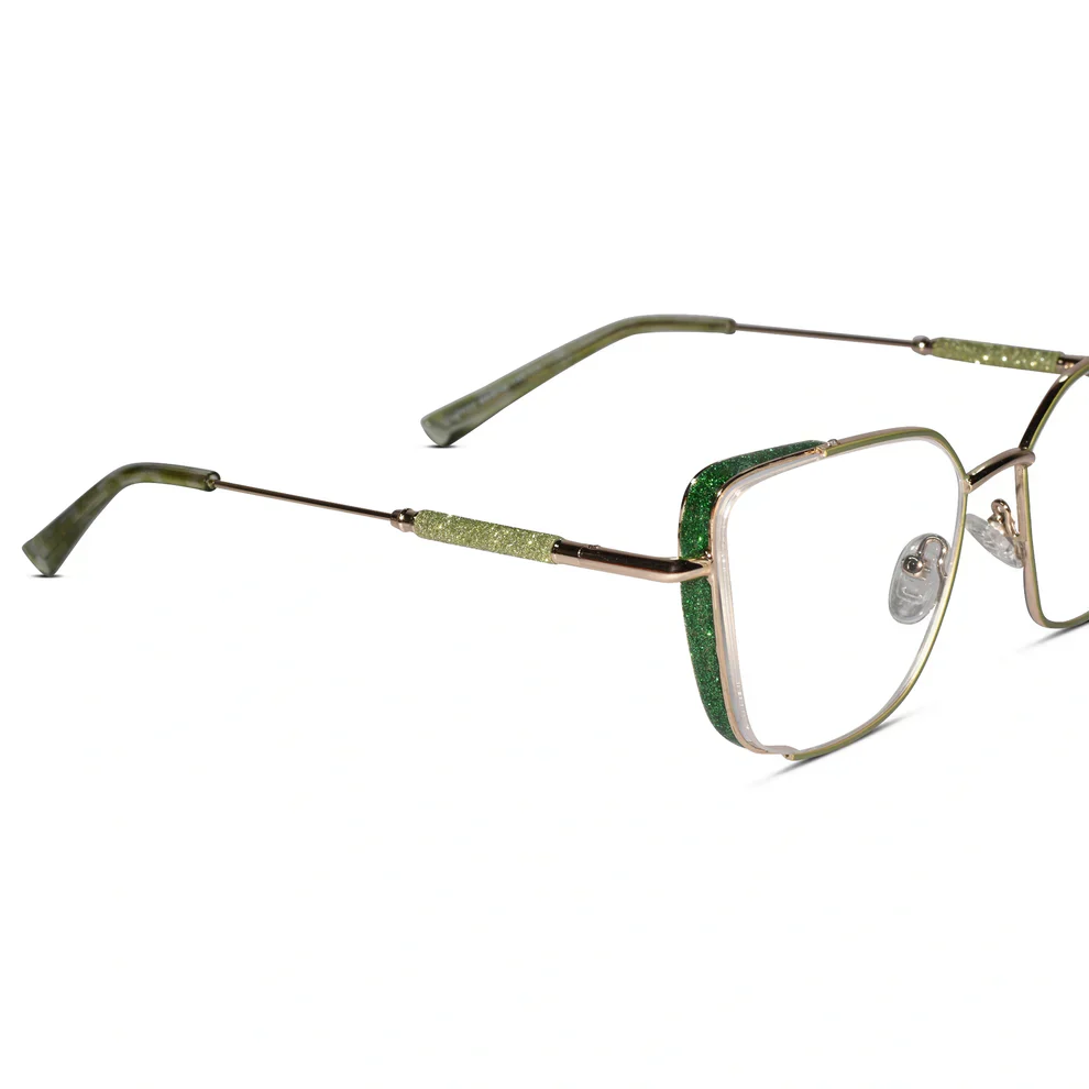 Pink Designer Rimless Cat eye Eyeglasses For Women - Image 3