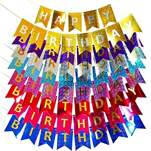 Pink Glitter Happy Birthday Banner (3 Meters)
