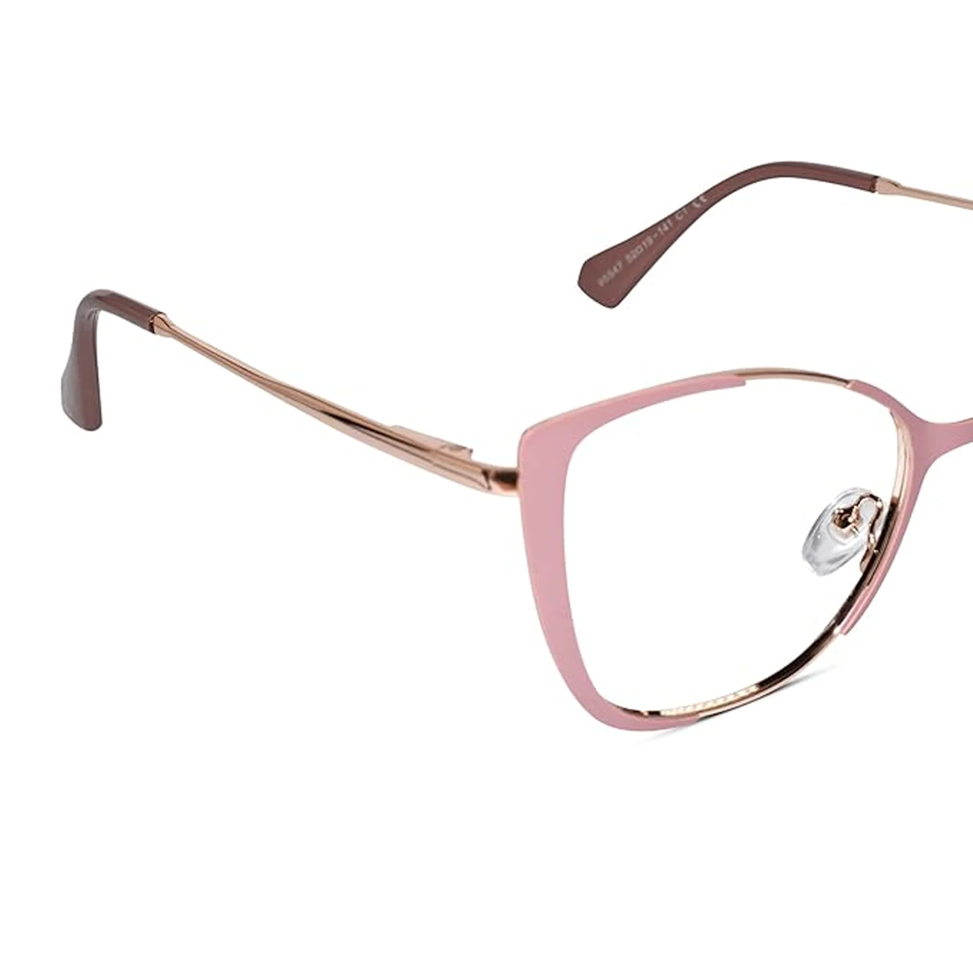 Pink Gold Cat Eye Eyeglasses For Women - Image 4