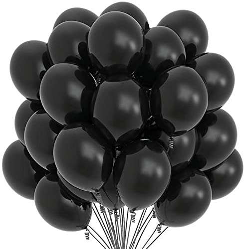 Pink Happy Birthday Banner And Black Metallic Balloons (Pack of 50) - Image 3