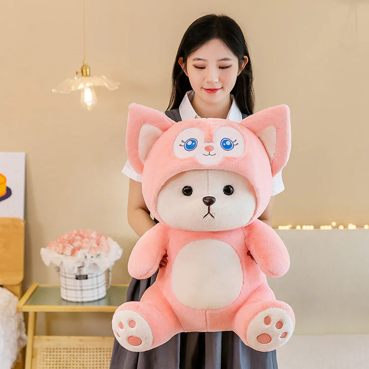 Pink Hoodie Bear Plush - Cuddle Up In Style!