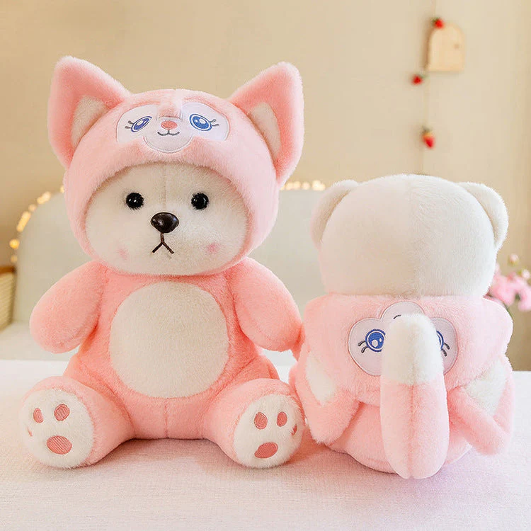 Pink Hoodie Bear Plush - Cuddle Up In Style! - Image 3